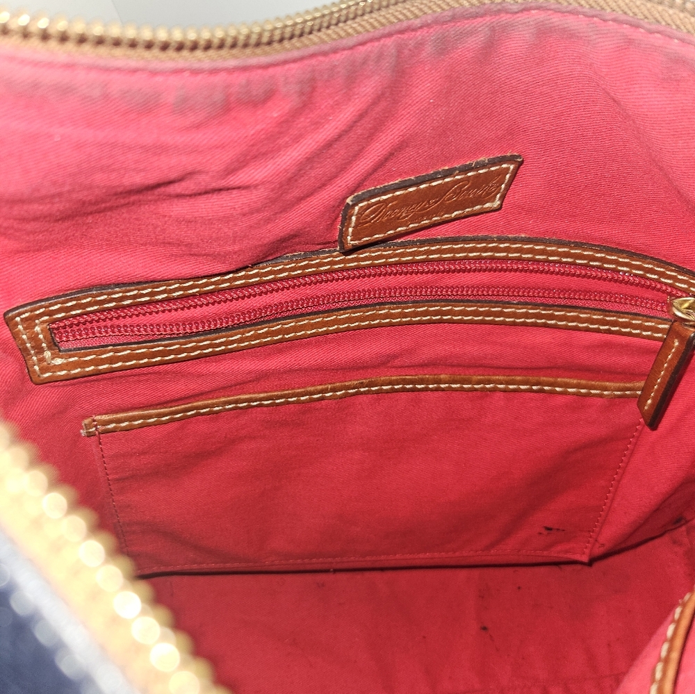 Dooney and bourke Blue navy Pebbled Leather Tote Bag - Picture 11 of 11